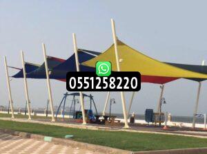 مظلات شد إنشائي مشاريع جدة