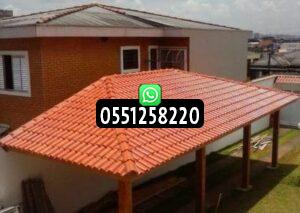 تركيب القرميد لواجهات الفلل والمنشآت