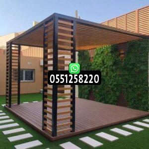 مظلات خشبية للحدائق