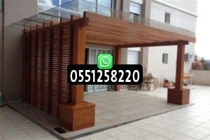 مظلات خشبية