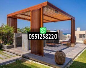 مظلات خشبية