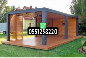 تصاميم مظلات خشبية