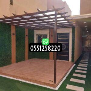 مظلات خشبية مودرن