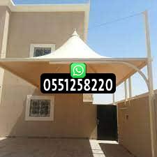 تركيب مظلات هرمية للسيارات في الرياض