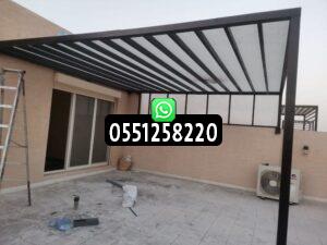 تركيب احدث اشكال مظلات حديد مودرن